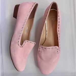 Crown Ivy Pink Suede Stud Accent Mules